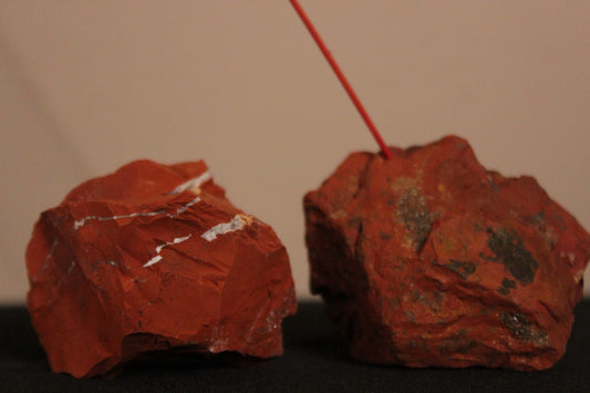 Red Jasper Crystal Incense Holder – Grounding & Calm