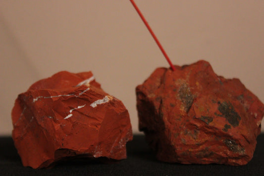 Red Jasper Crystal Incense Holder – Grounding & Calm