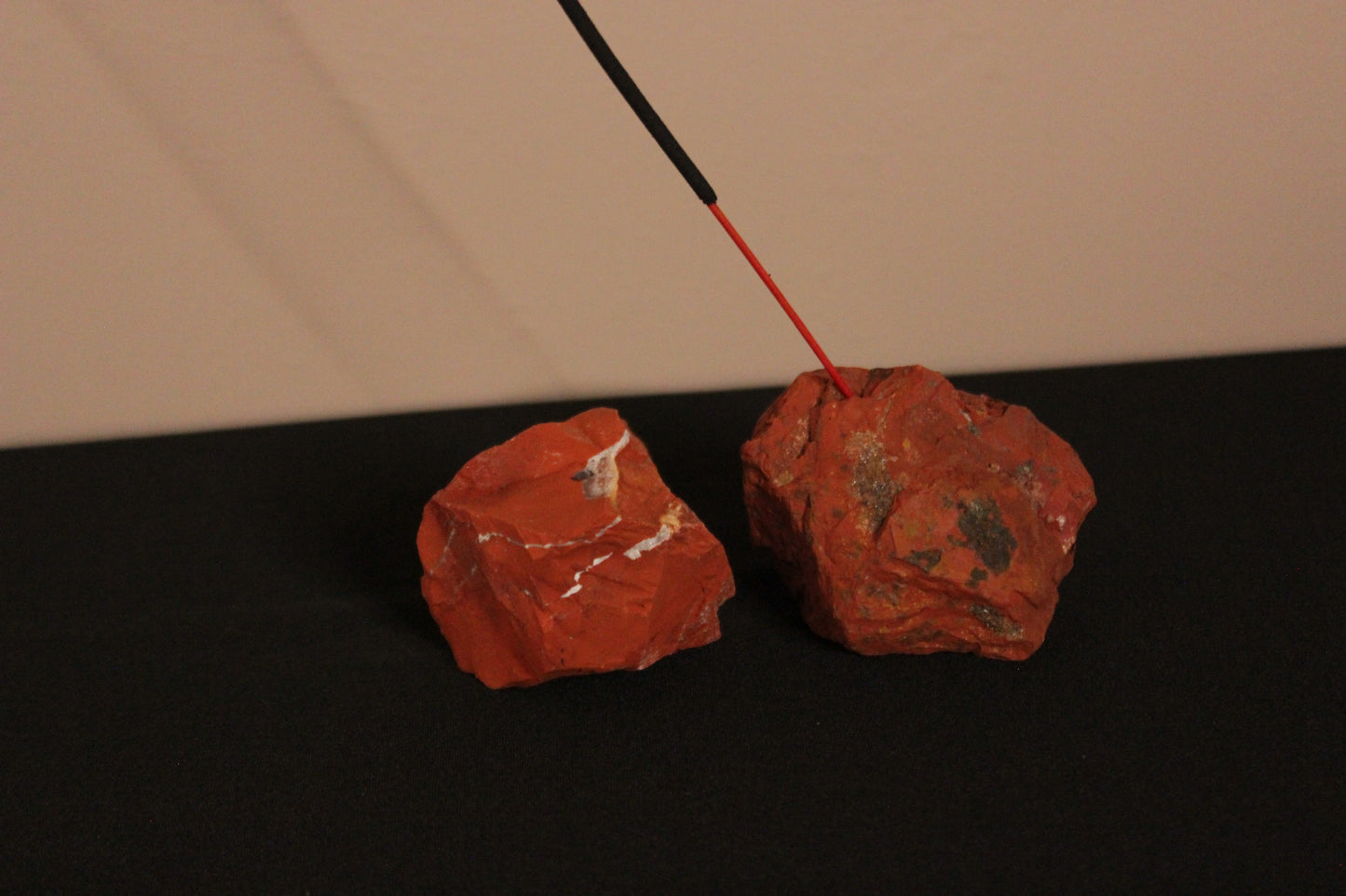 Red Jasper Crystal Incense Holder – Grounding & Calm