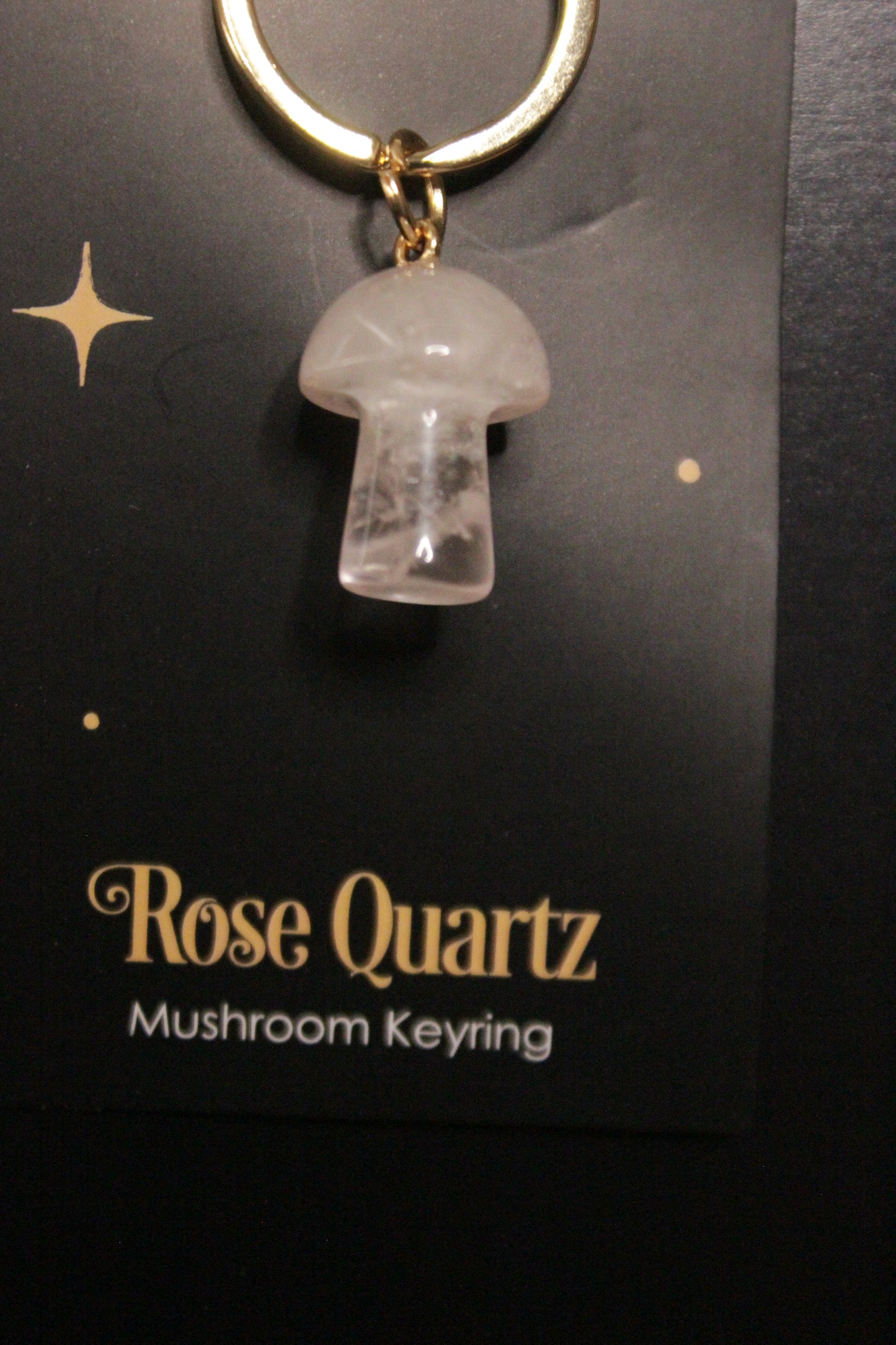 🌿 Gemstone Mushroom Keyrings
