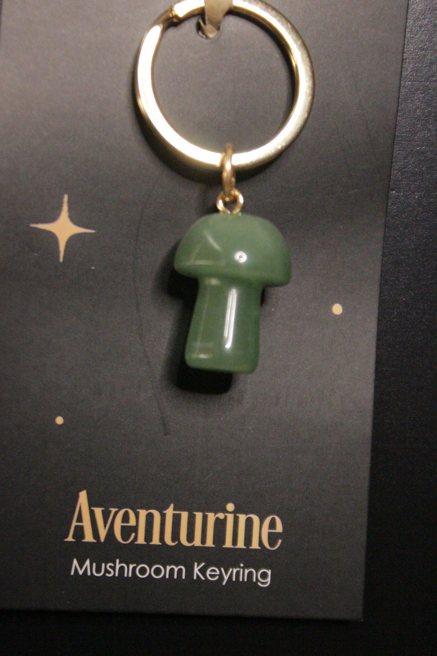 🌿 Gemstone Mushroom Keyrings