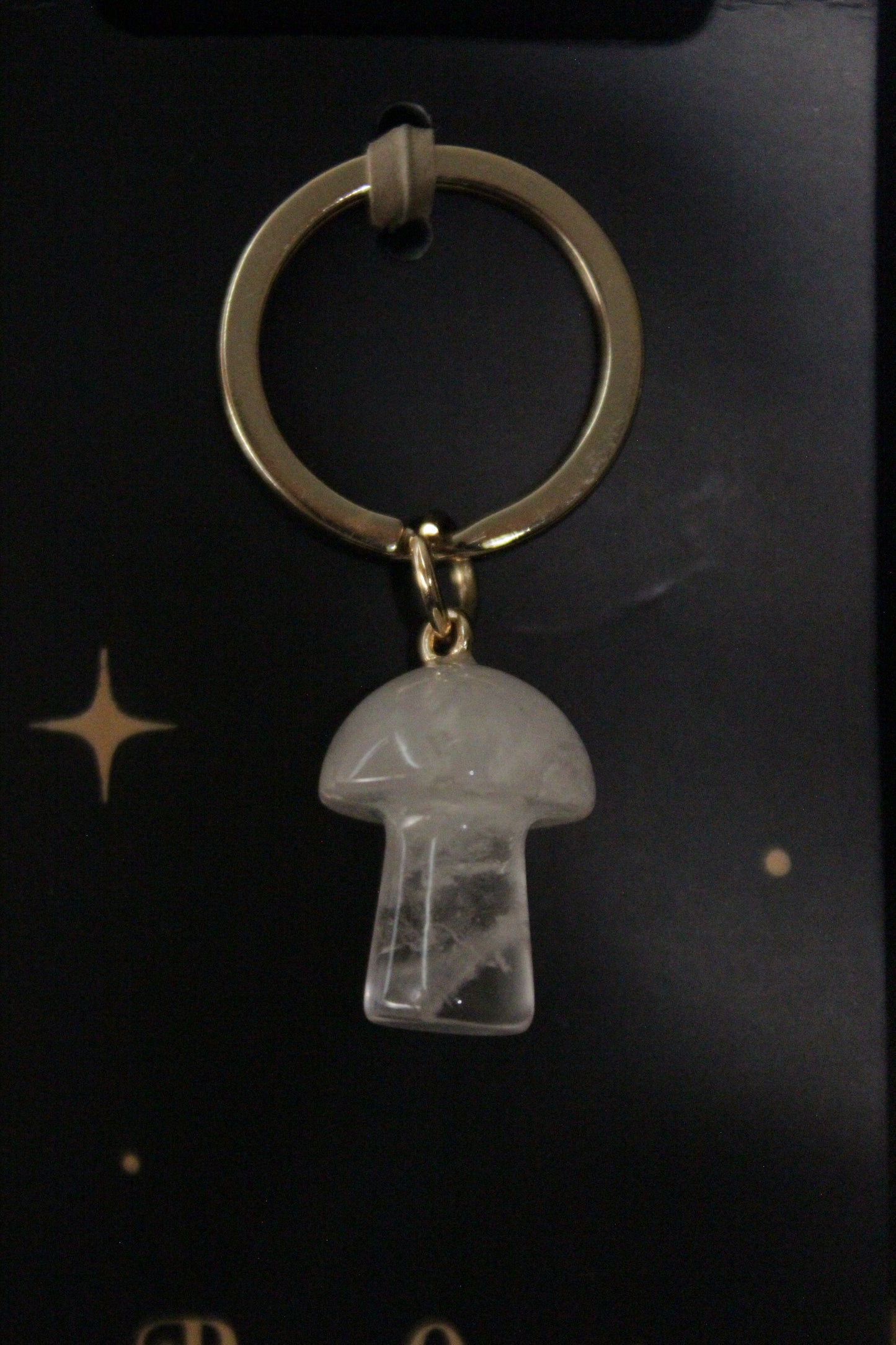 🌿 Gemstone Mushroom Keyrings