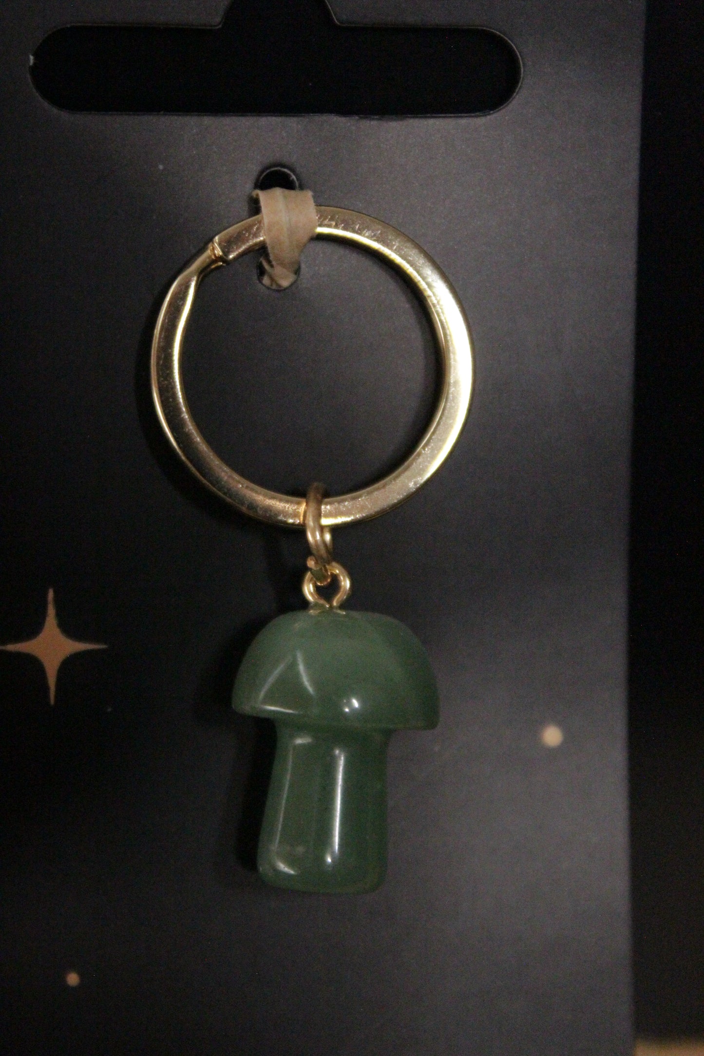 🌿 Gemstone Mushroom Keyrings
